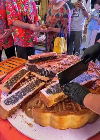 武汉园博园超大月饼活动